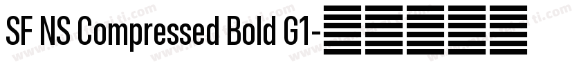 SF NS Compressed Bold G1字体转换